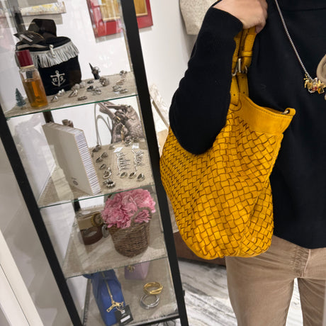 Borsa Intreccio Big Senape