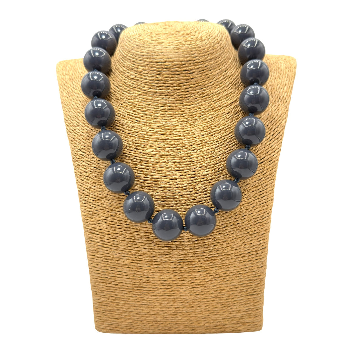 Collana sfere in Resina Grigio Fume’