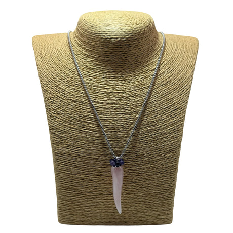 Collana Lucky Corno Quarzo Rosa