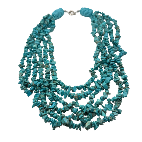 Collana Multifili Turchese