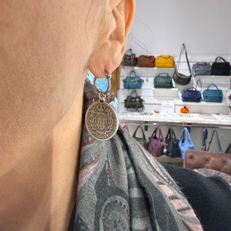 Orecchini Cerchio con moneta