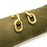 Orecchini doppia rolò dorati