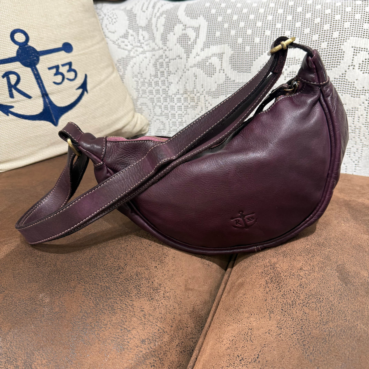 Borsa Marsupio Mezzaluna Burgundy