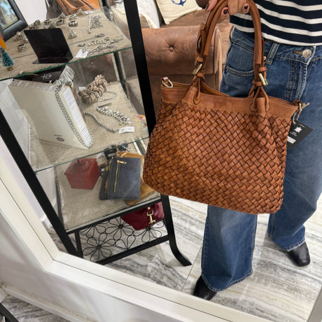 Borsa Intreccio Small Cuoio