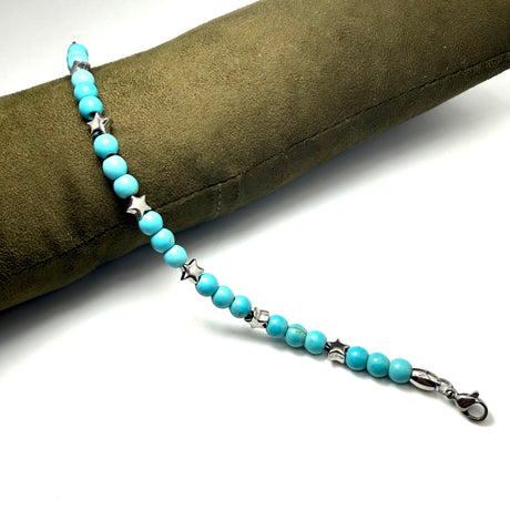 Bracciale pietre e pepite Stelle in Acciaio inossidabile