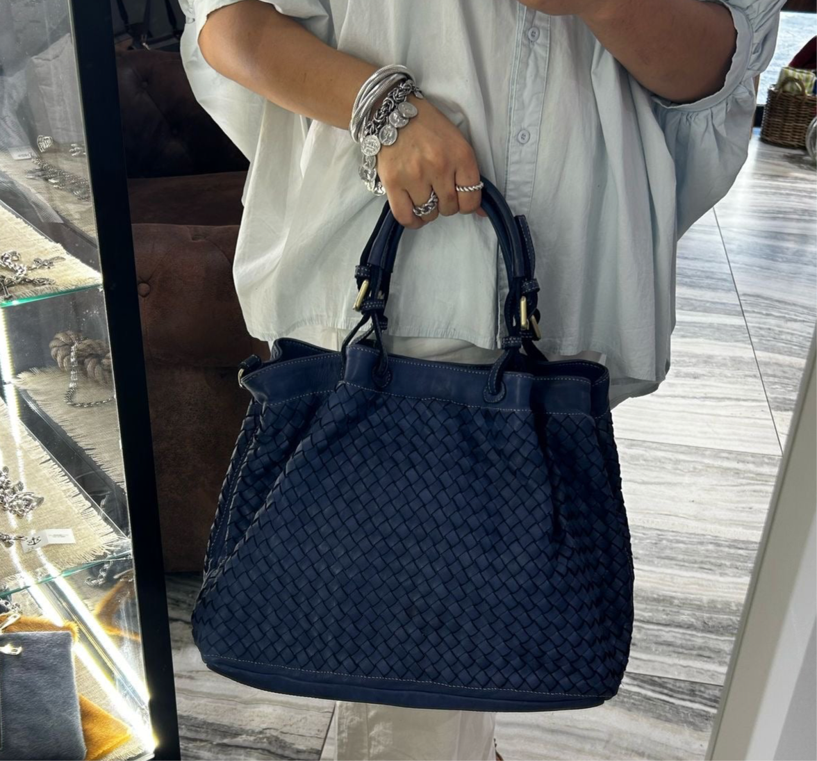 Borsa Intreccio Blu