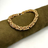Bracciale Bizantina dorata 6 mm acciaio inossidabile