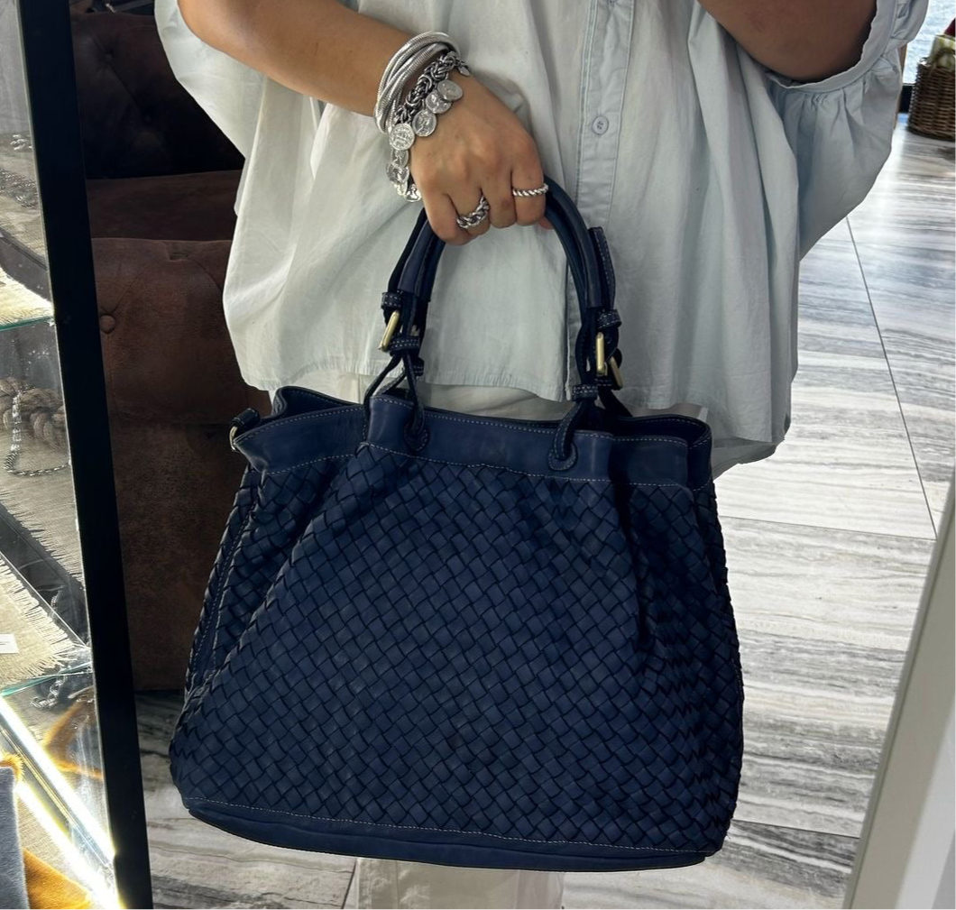 Borsa Intreccio Blu