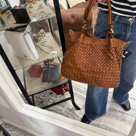 Borsa Intreccio Small Cuoio