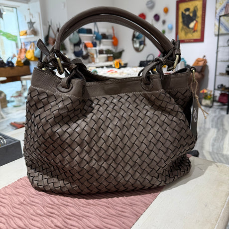 Borsa Intreccio Small Taupe