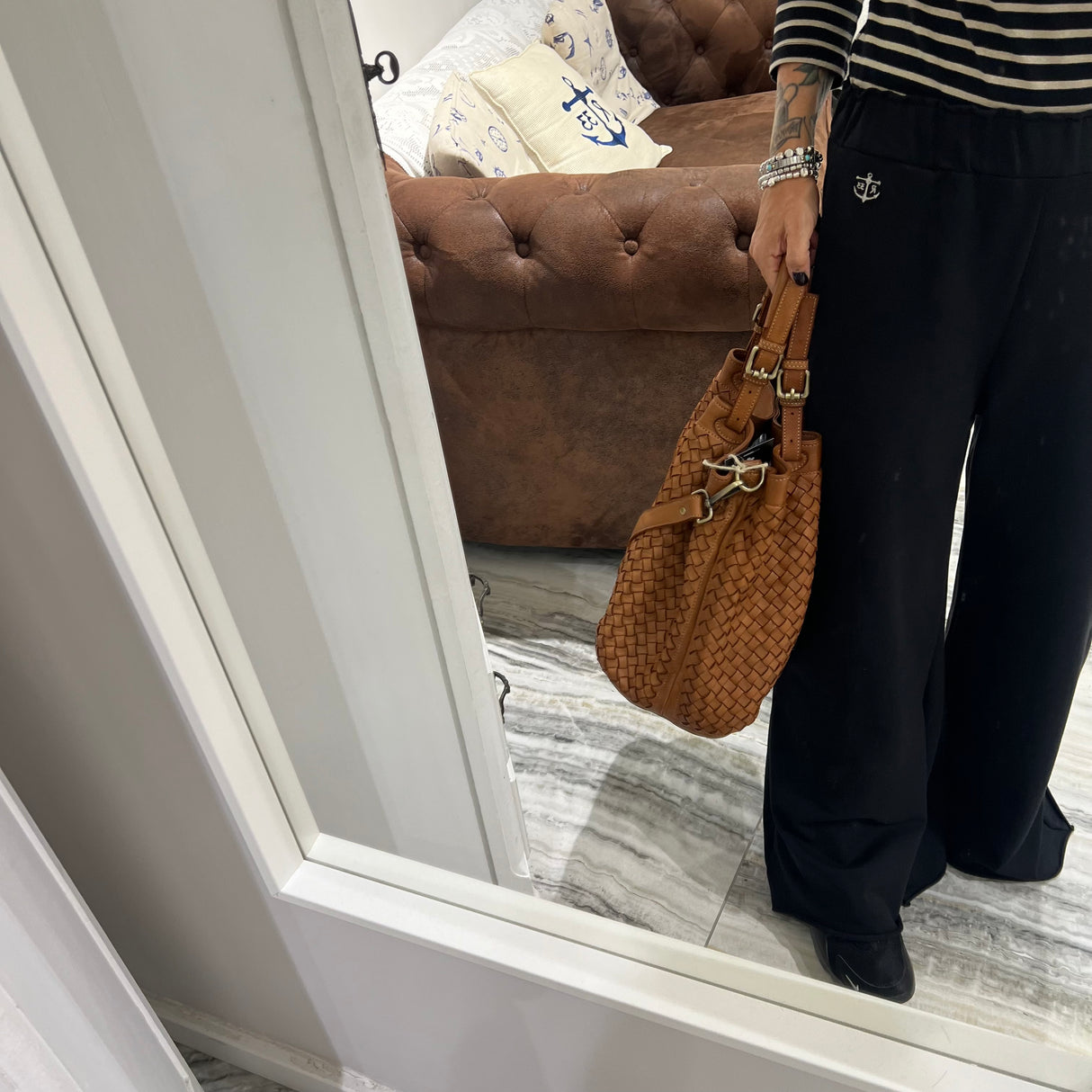 Borsa Intreccio Cuoio
