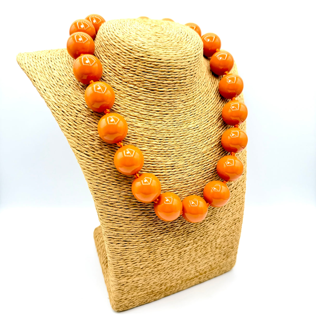 Collana sfere in Resina Arancio