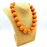 Collana sfere in Resina Arancio