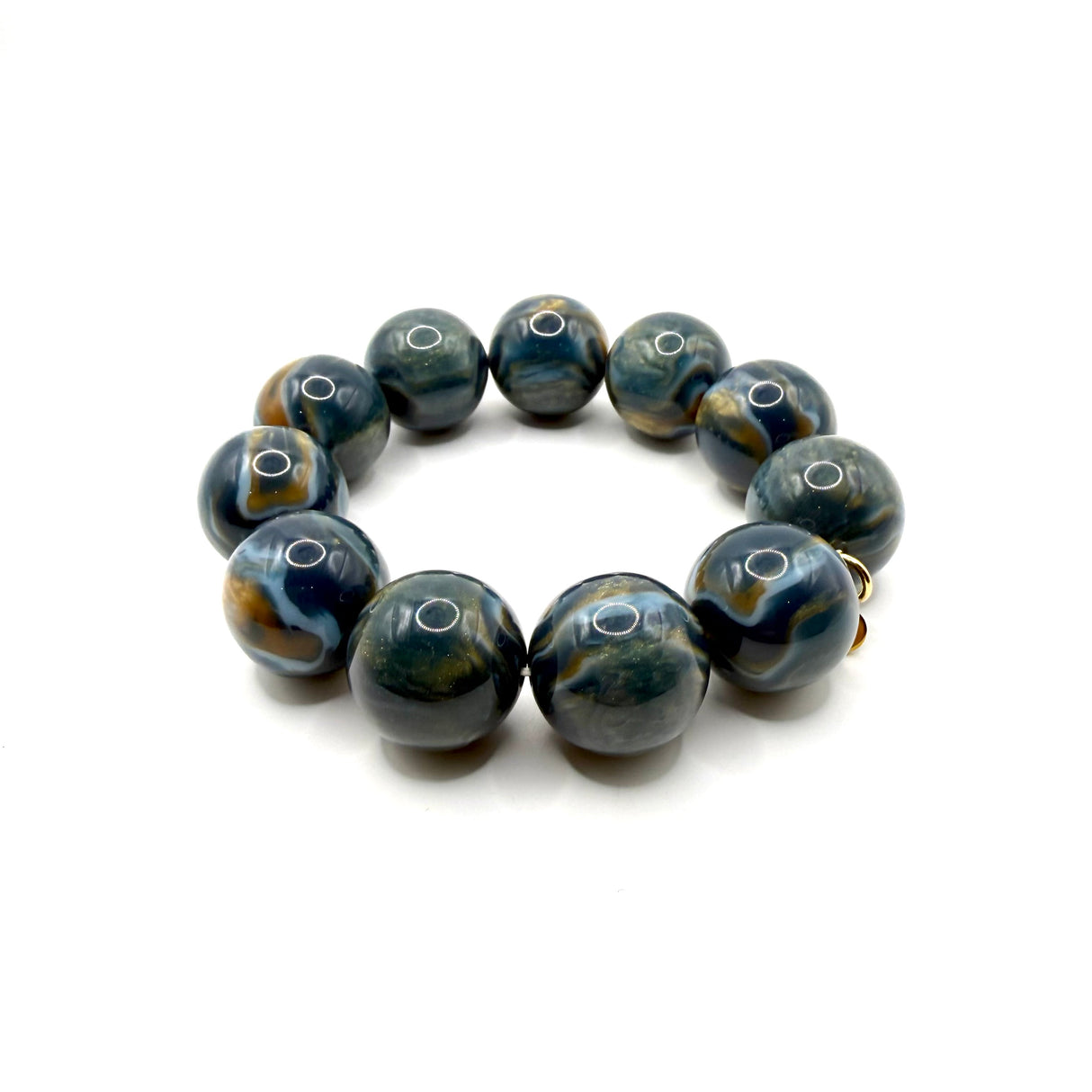 Bracciale sfere in Resina Multicolor Lunare Ottanio