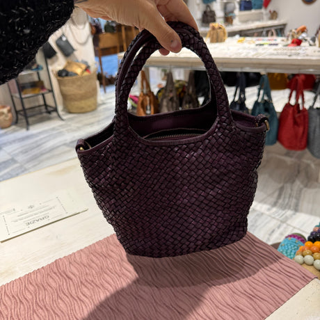 Borsa cestino Hermione small Borgogna