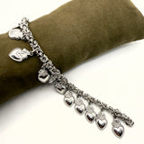 Bracciale Bizantina Cuori Sacri acciaio inossidabile pervinca