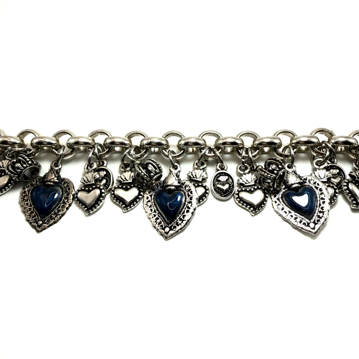 BRACCIALE LUCKY CUORE SACRO BLUE 3 CUORI