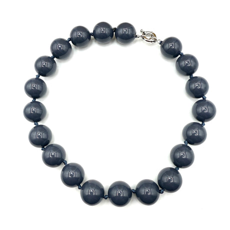 Collana sfere in Resina Grigio Fume’