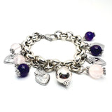 BRACCIALE CUORE SACRO E AMETISTA