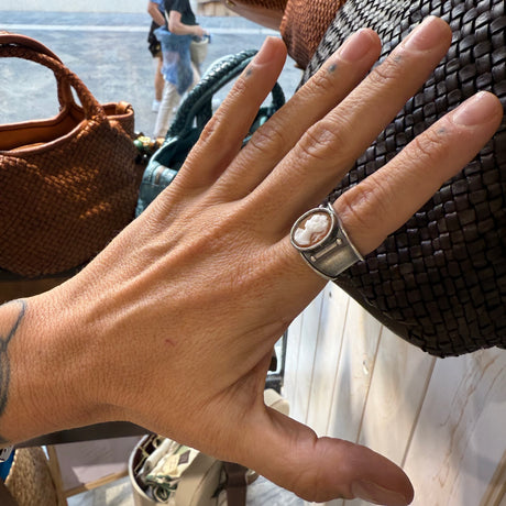 Cammeo Donna Orange Argento925