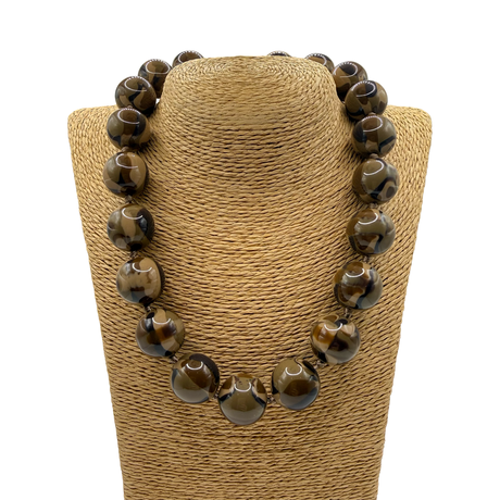 Collana sfere in Resina Multicolor Brown