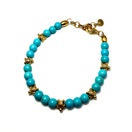 Bracciale pietre e pepite Tartaruga in Acciaio inossidabile