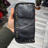 Portafoglio pelle e borchie Black