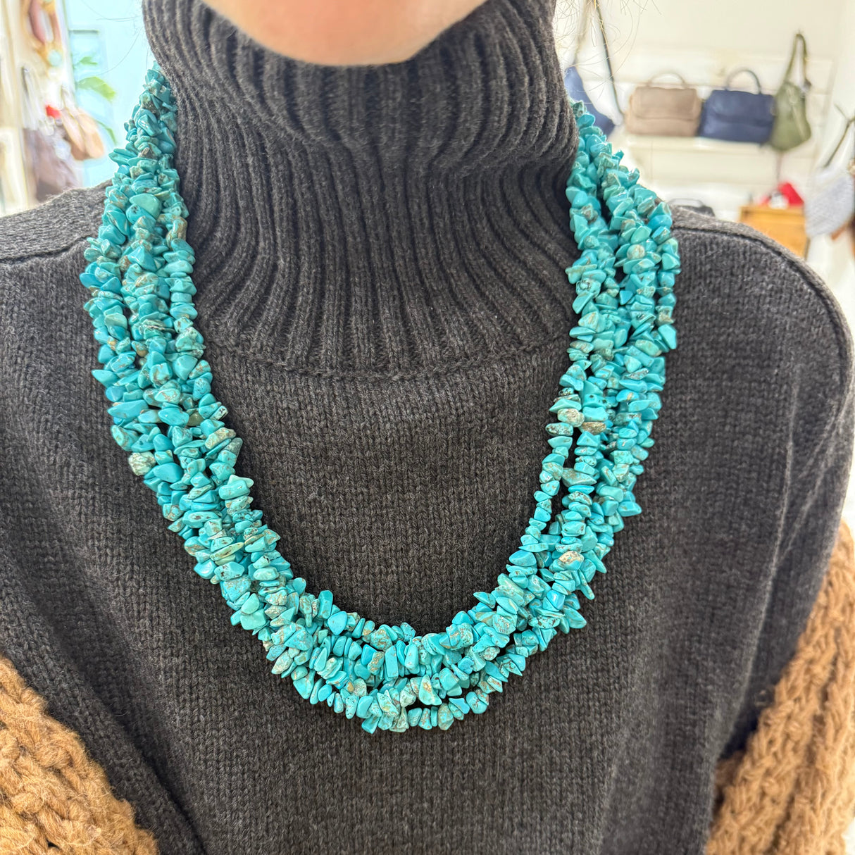 Collana Multifili Turchese
