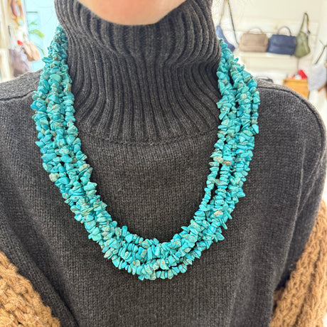 Collana Multifili Turchese