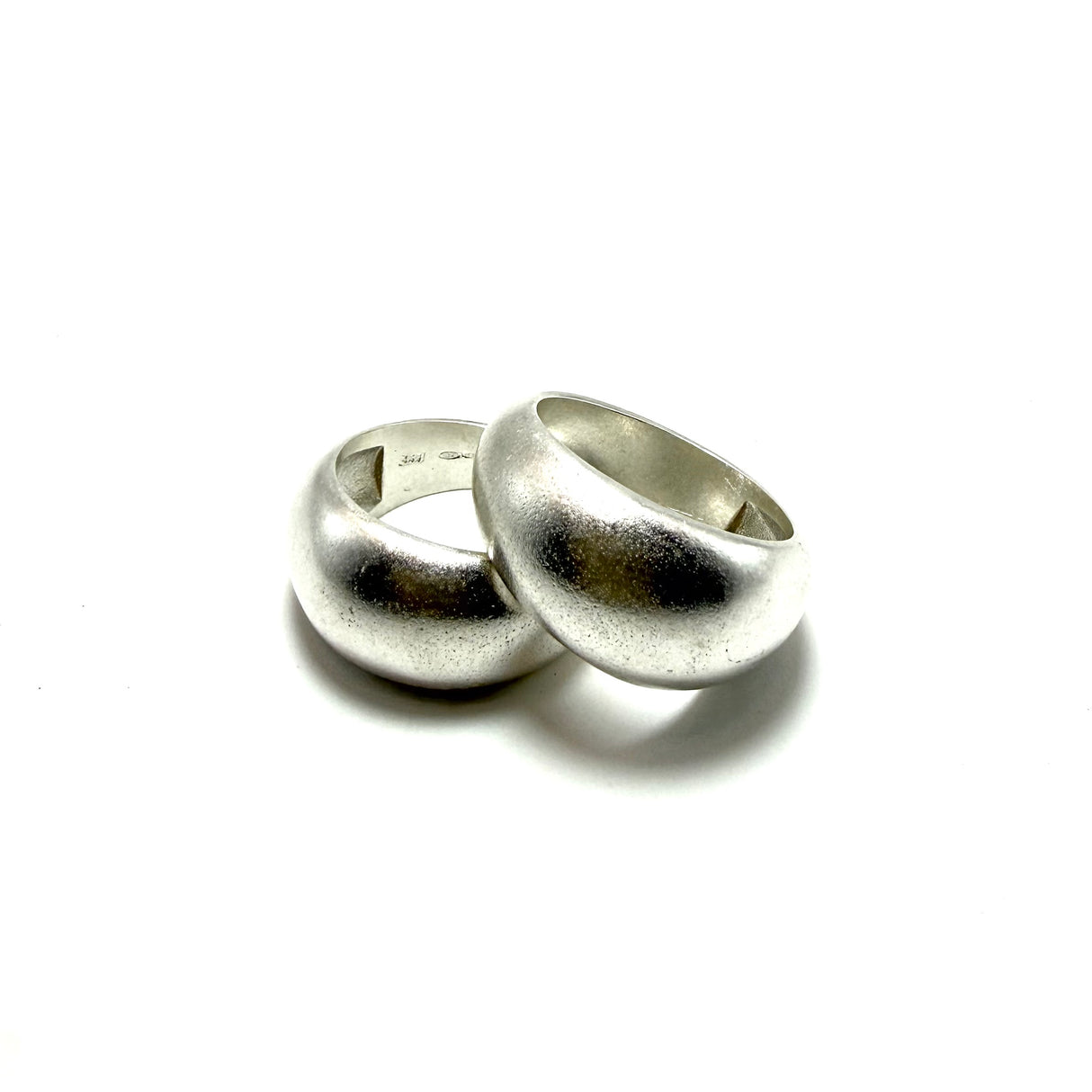 Doppia Fascia Bombata Satinata Argento925