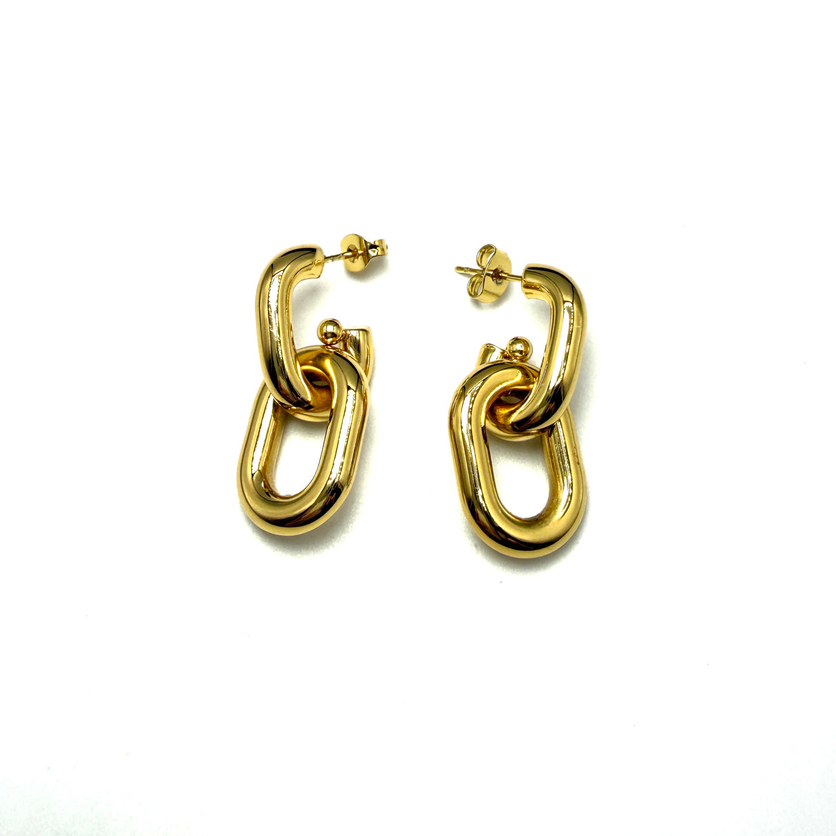 Orecchini doppia rolò dorati