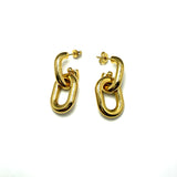 Orecchini doppia rolò dorati