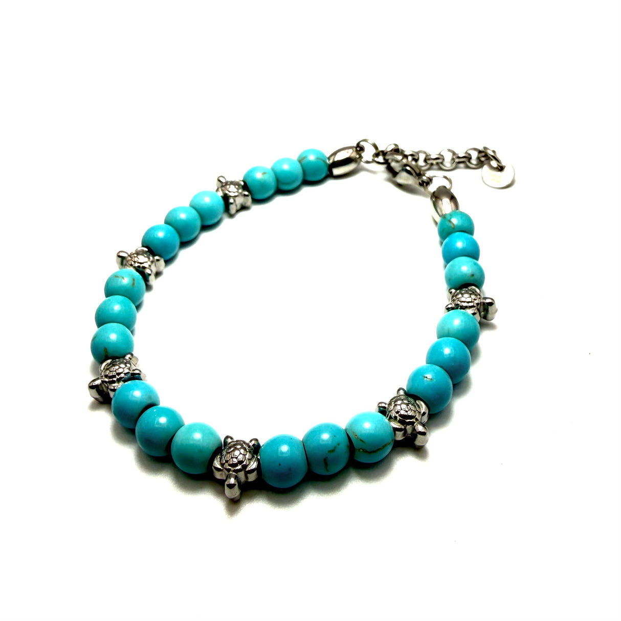 Bracciale pietre e pepite Tartaruga in Acciaio inossidabile