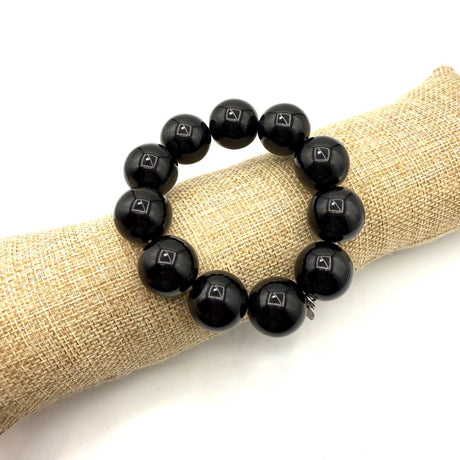 Bracciale sfere in Resina Black