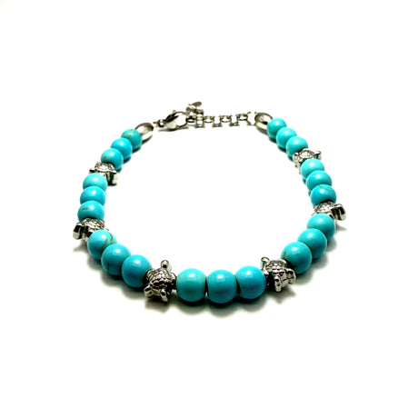 Bracciale pietre e pepite Tartaruga in Acciaio inossidabile