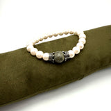 Bracciale Corone Perle e Pirite