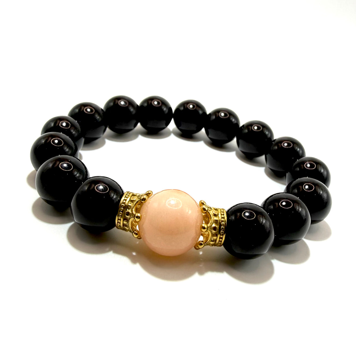 Bracciale Onice, resina e Corone