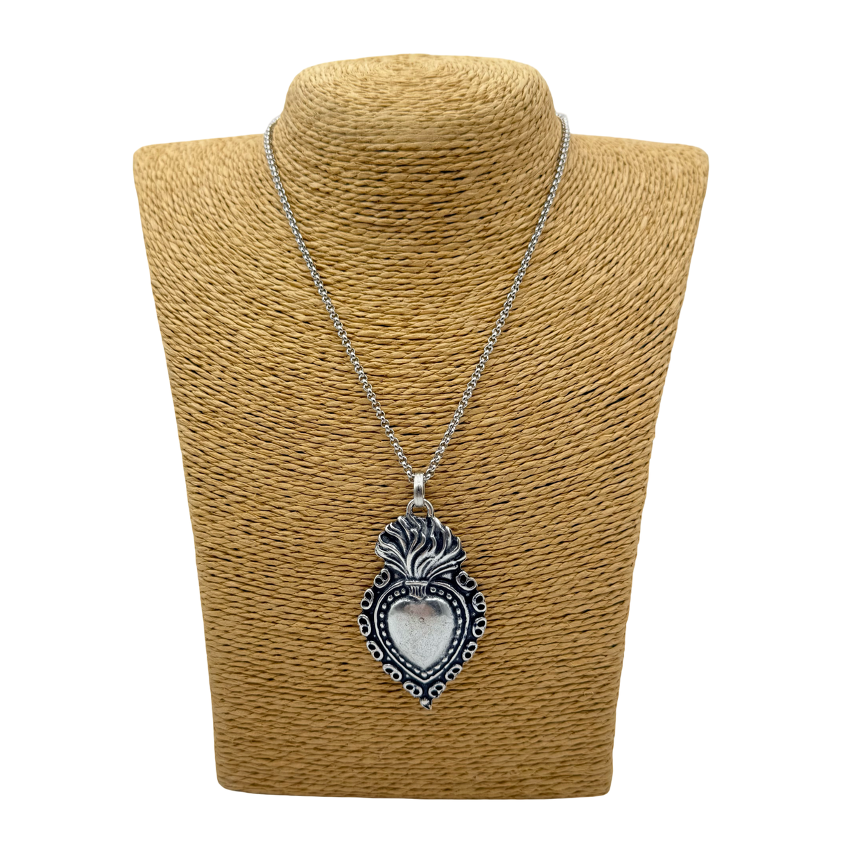 Collana Cuore Sacro ricamo