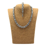 Collana e bracciale Bizantina Anelli ritorti DUO