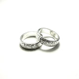 Coppia Fedi Martellate Argento925