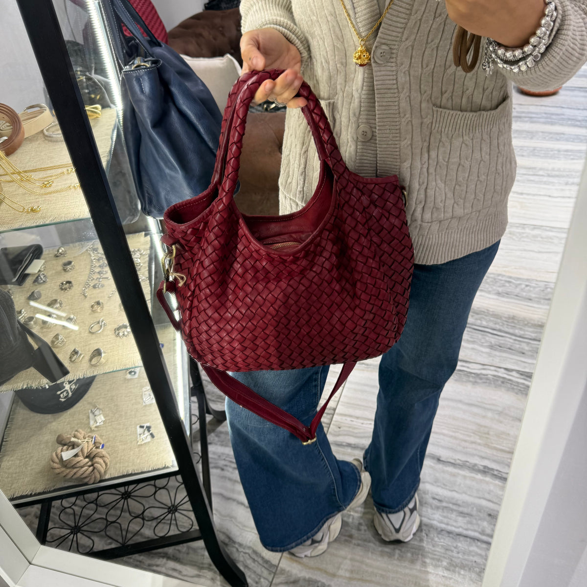 Borsa Intreccio Anita Vino