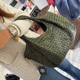 Borsa Intreccio Anita Verde Militare