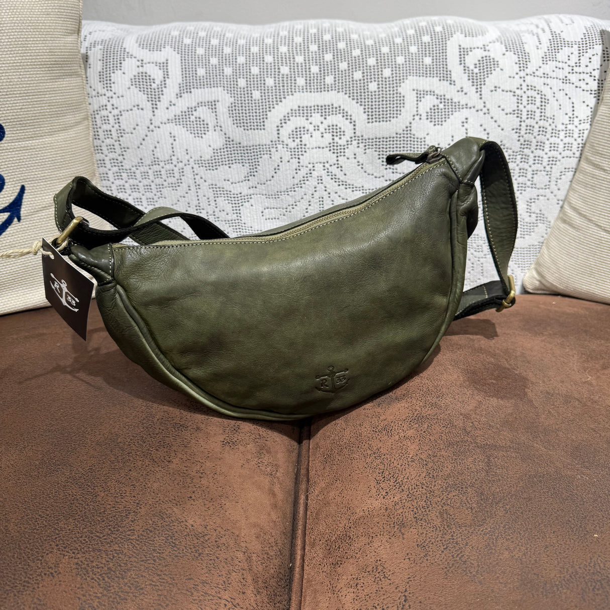 Borsa Marsupio Mezzaluna Verde Militare