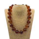 Collana sfere in Resina Ambrata