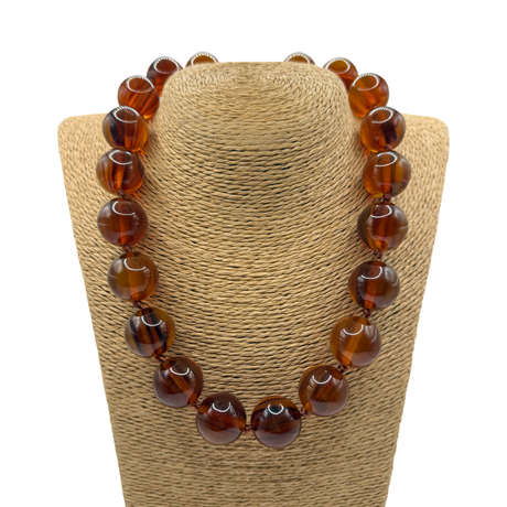Collana sfere in Resina Ambrata