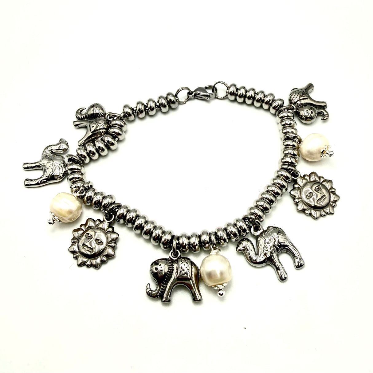 Bracciale Lucky Rainbow Cammello, Sole, Elefante