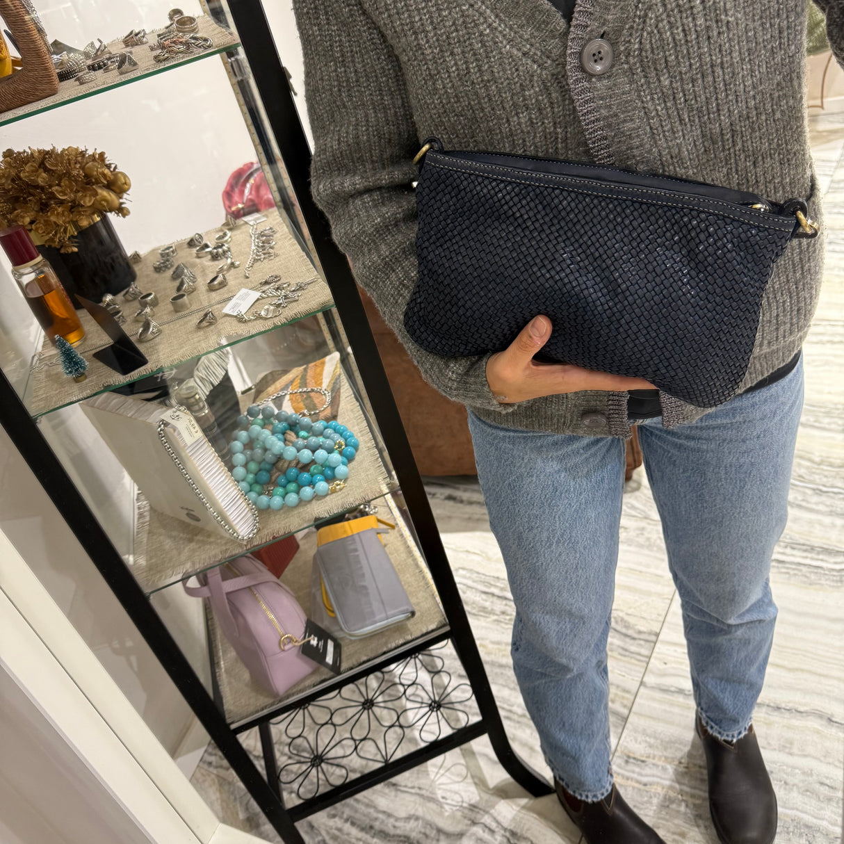 Pochette Intreccio Blu