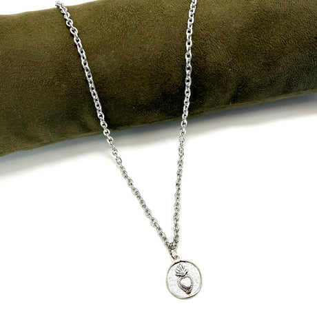 Collana Medaglia Sacro Cuore Argento925