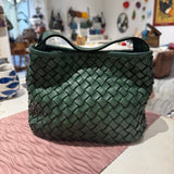 Borsa Mirtilla Small intrecciata Verde Foresta