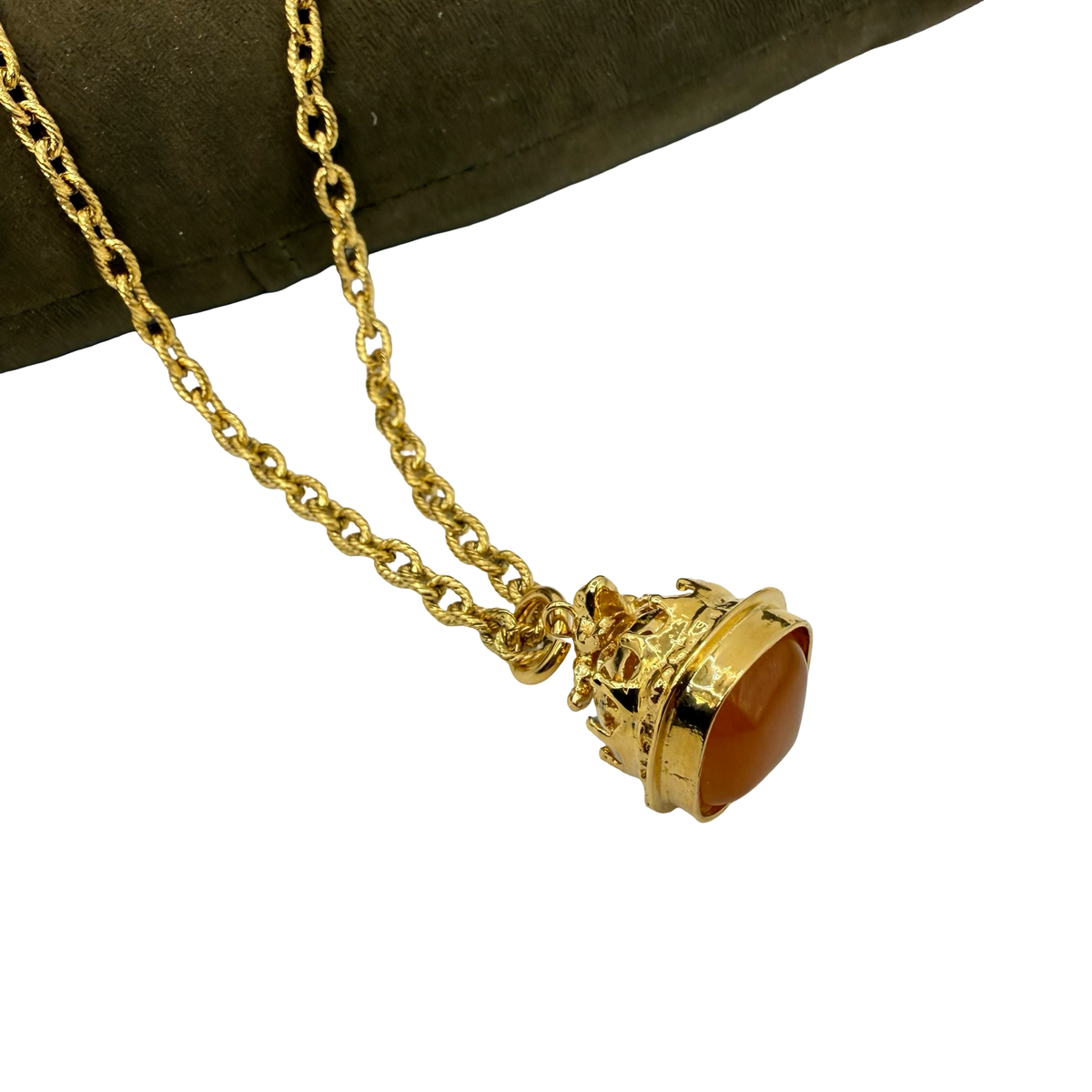 Collana Lanterna 6 Campana Corniola Arancio e Rana